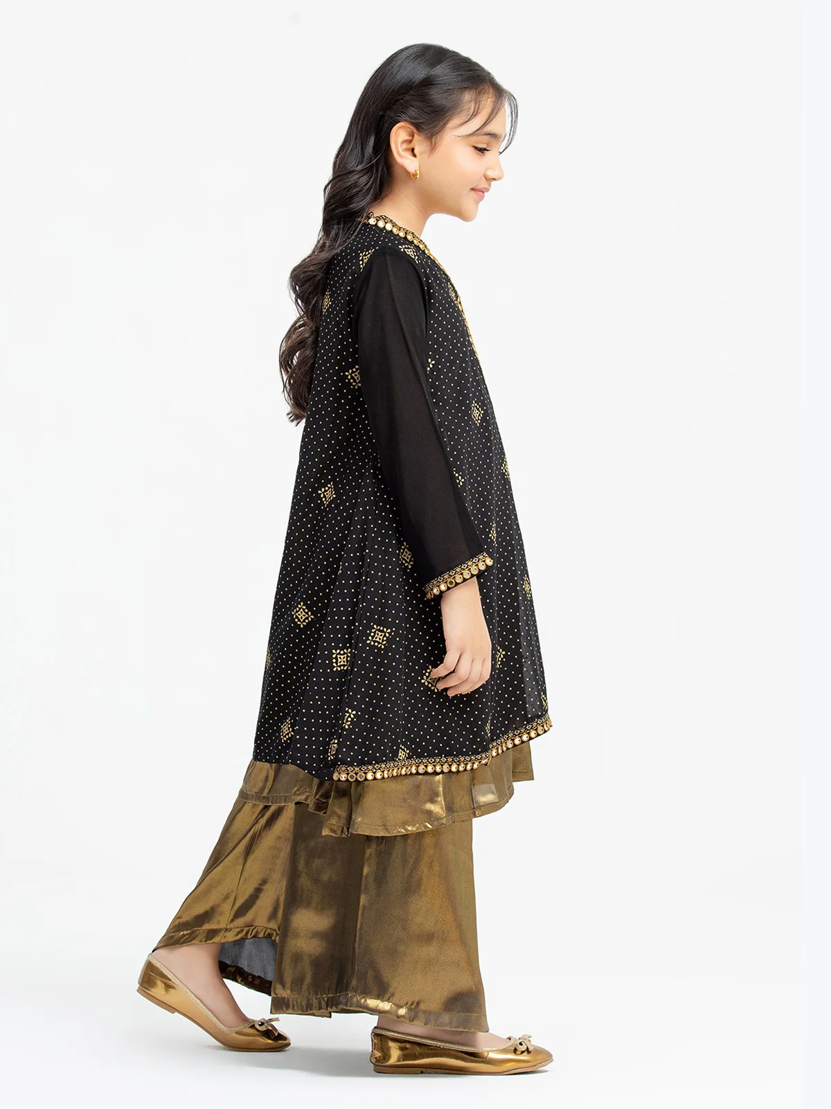 Girl's Black Pishwas - EGTP23-22211ST - Image 5