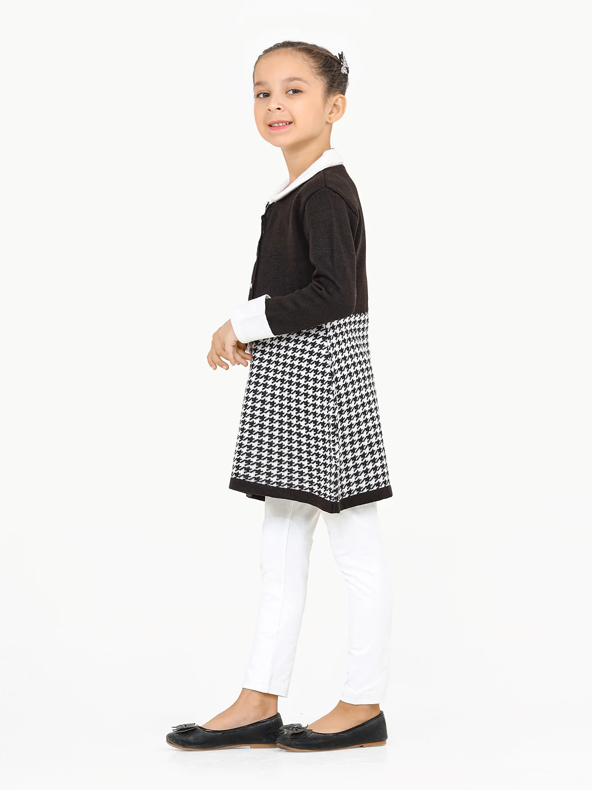 Girl's Black Sweater Frock - EGTSF22-005 - Image 3