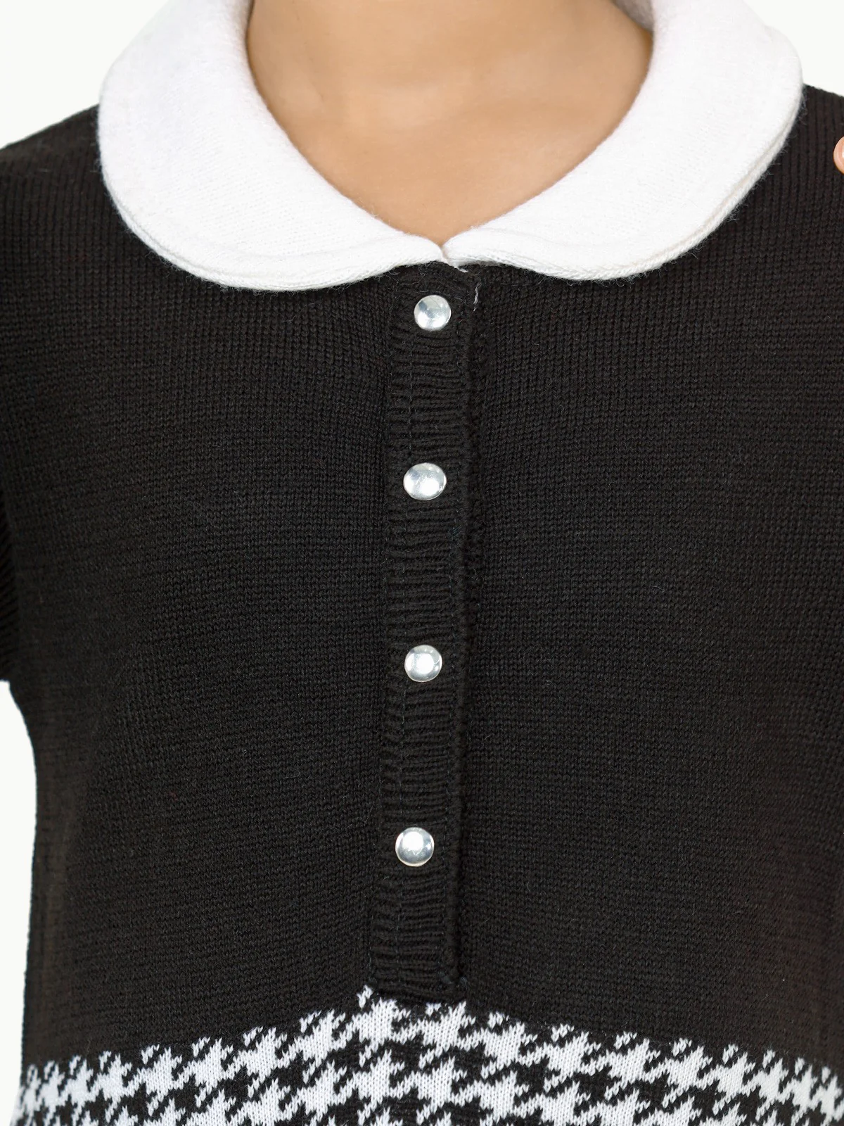 Girl's Black Sweater Frock - EGTSF22-005 - Image 4