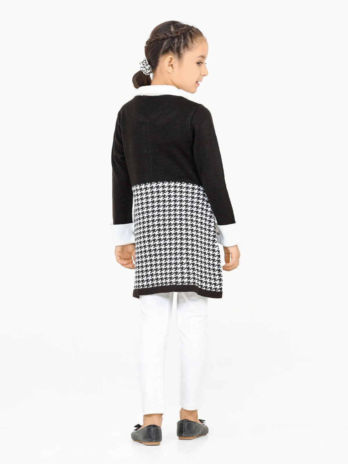 Girl's Black Sweater Frock - EGTSF22-005 - Image 5