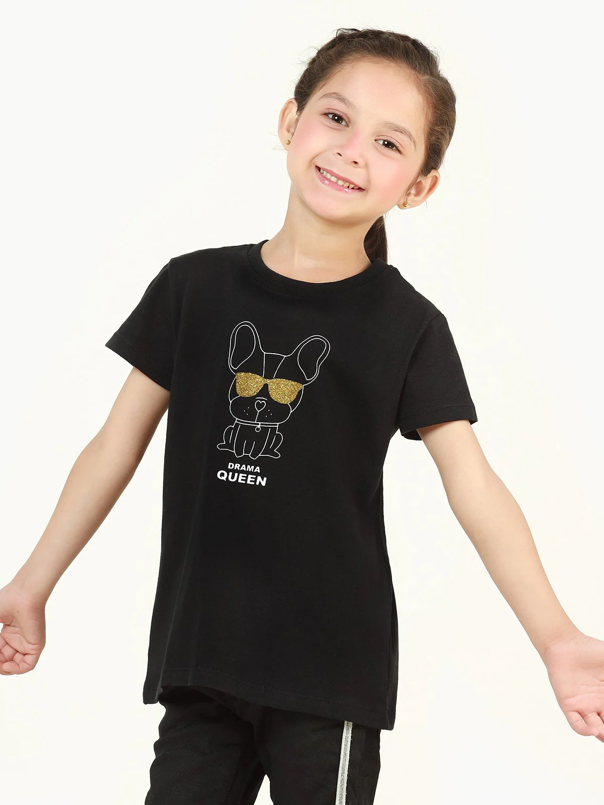 Girl's Black Top - EGTK22-002