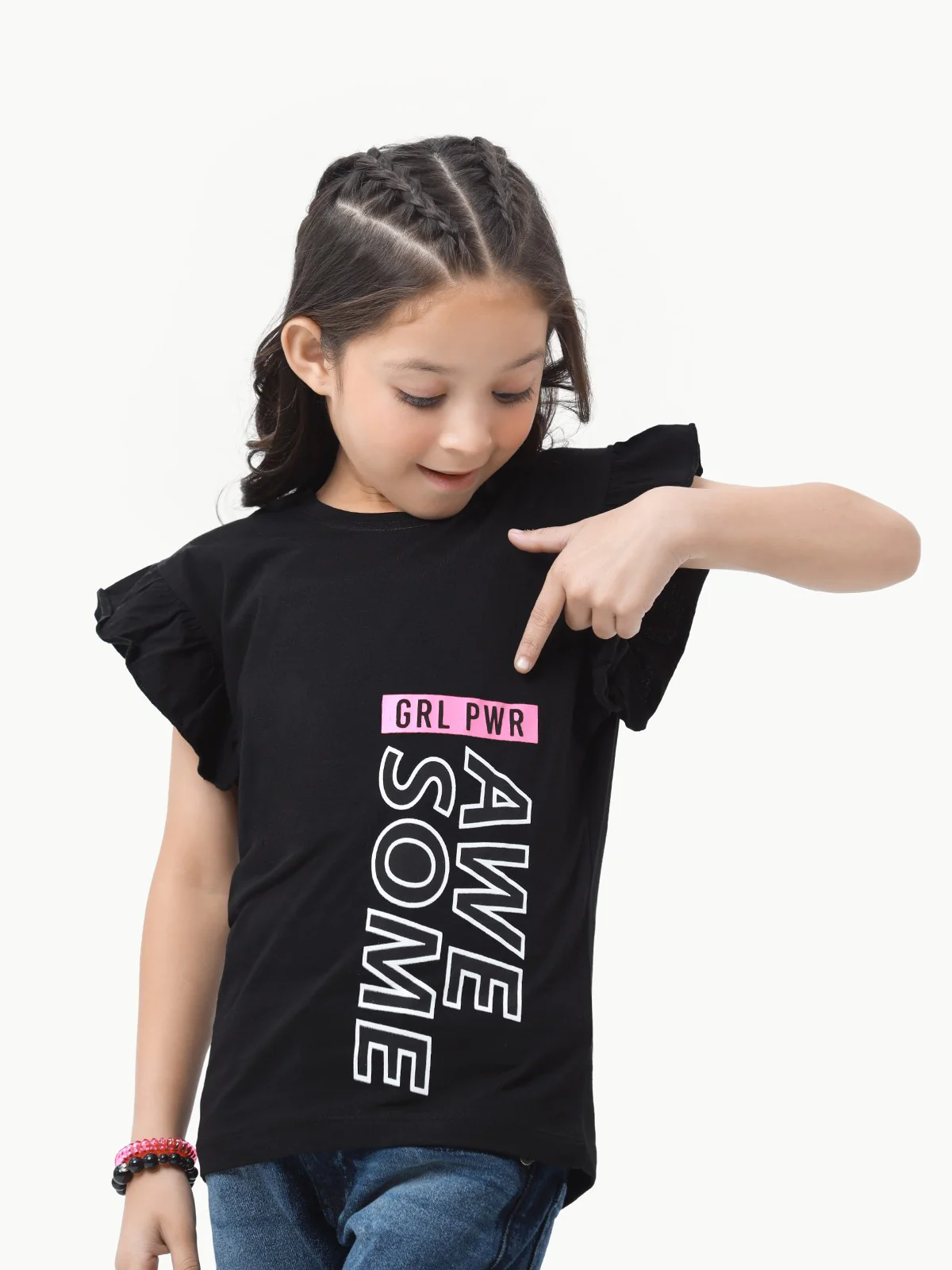 Girl's Black Top - EGTK23-023 - Image 2