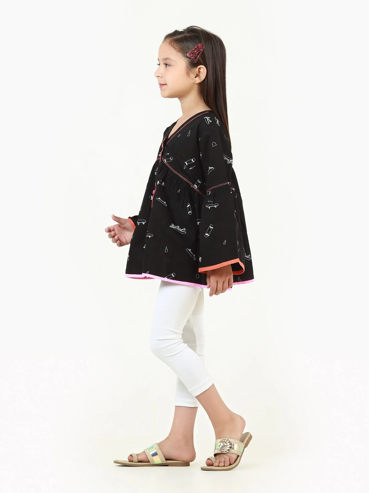Girl's Black Fusion Top - EGTFT22-100001 - Image 2