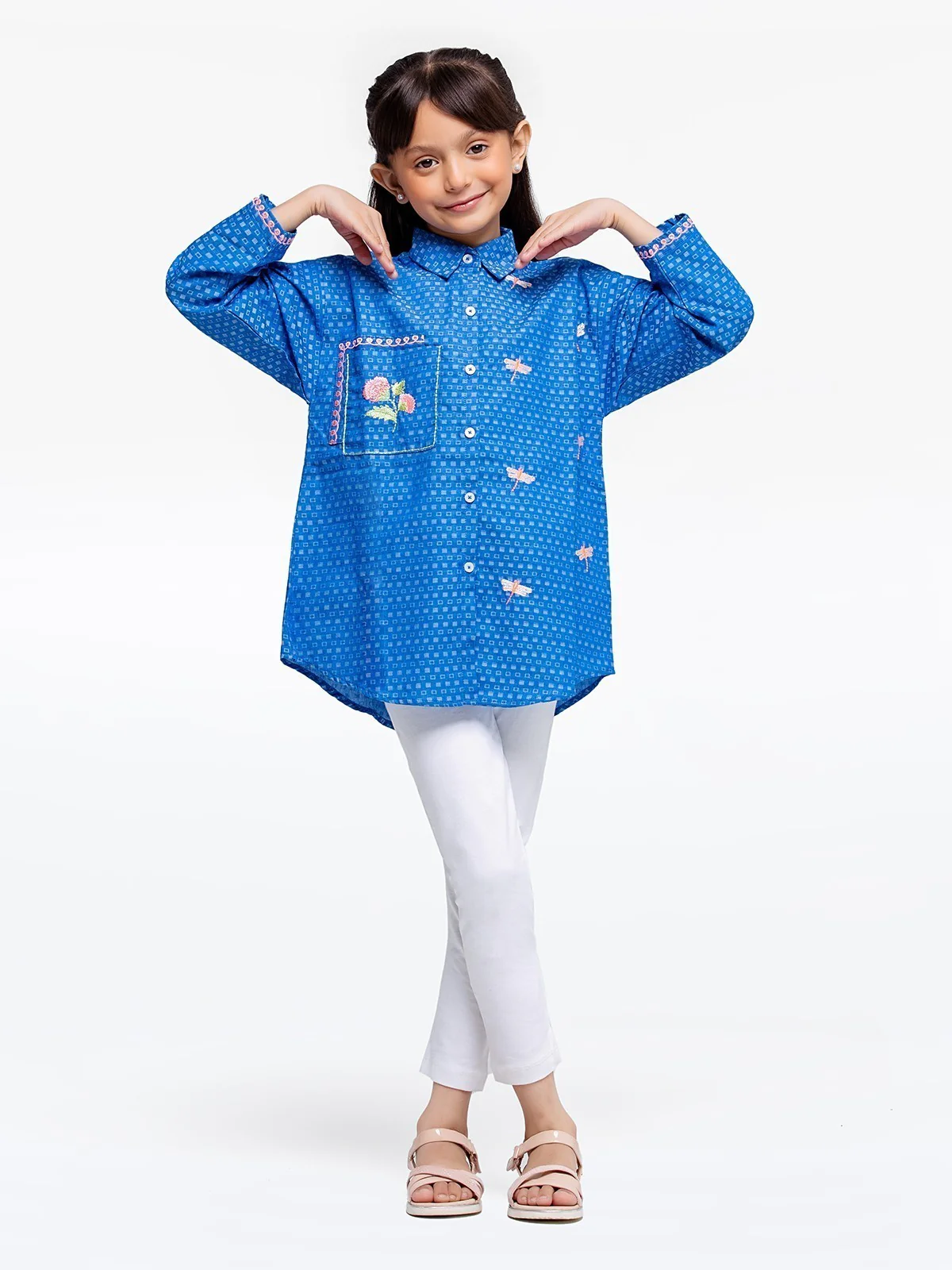 Girl's Blue Fusion Top - EGTFT23-100021