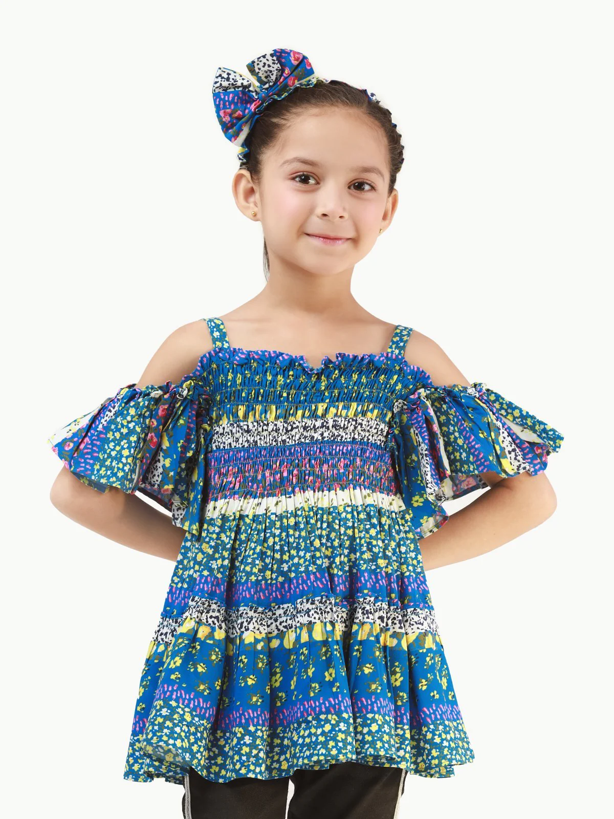 Girl's Blue Multi Frock - EGTFW21S-238 - Image 2