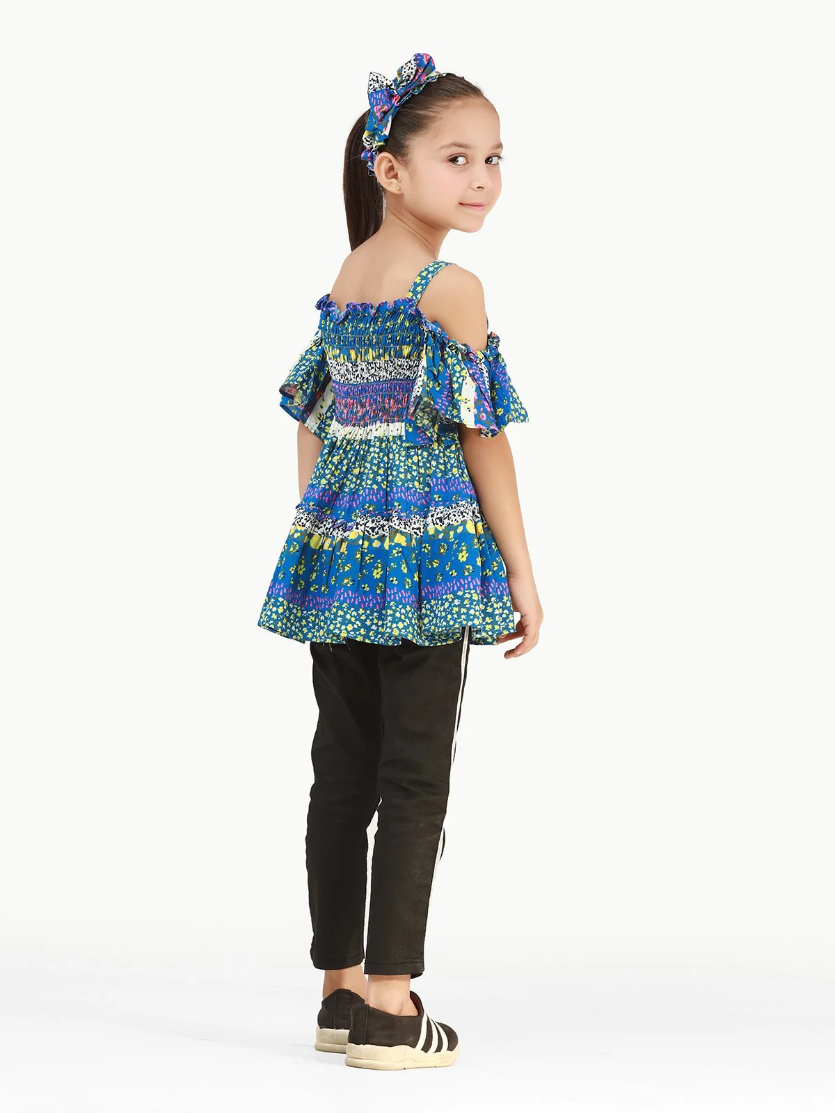 Girl's Blue Multi Frock - EGTFW21S-238 - Image 4
