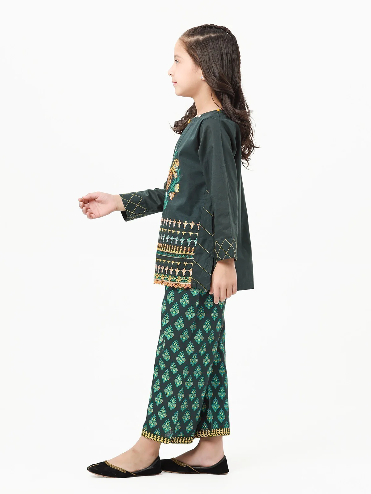 Girl's Bottle Green Pret - EGTKE22-70359 - Image 3