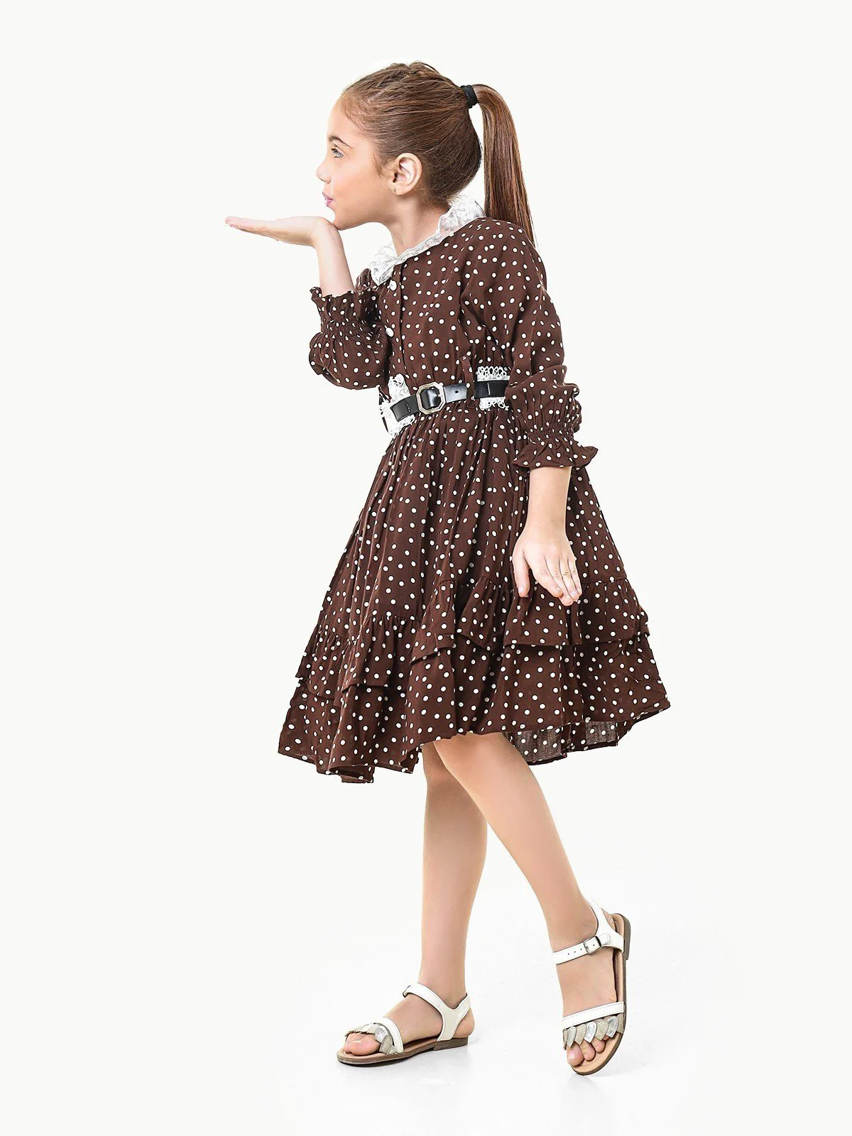 Girl's Brown Frock - EGTFW23W-200032 - Image 4