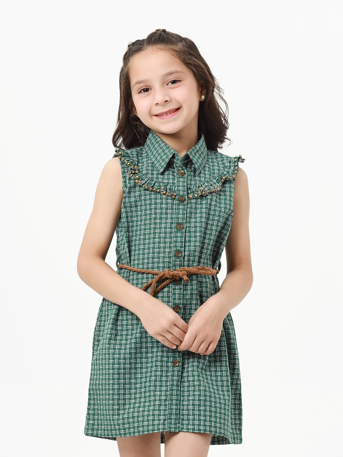 Girl's Dark Green Frock - EGTF23S-200048 - Image 2