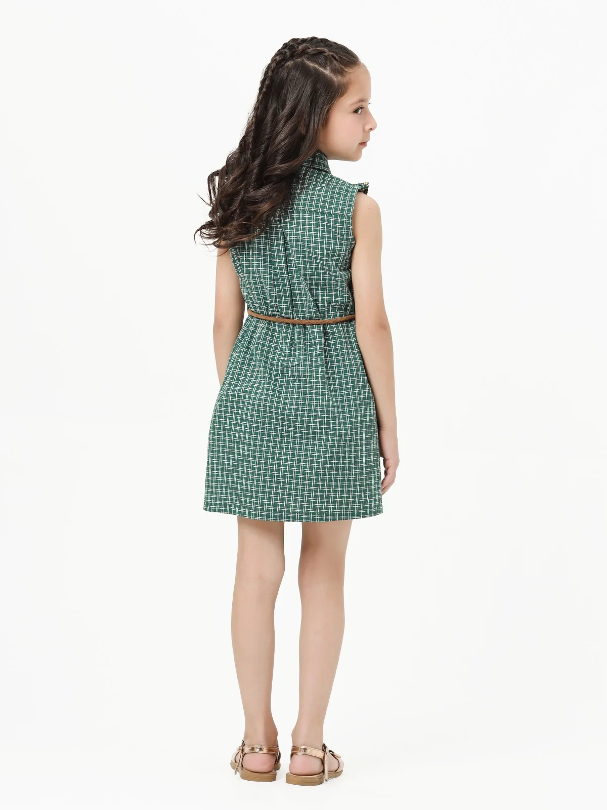 Girl's Dark Green Frock - EGTF23S-200048 - Image 5