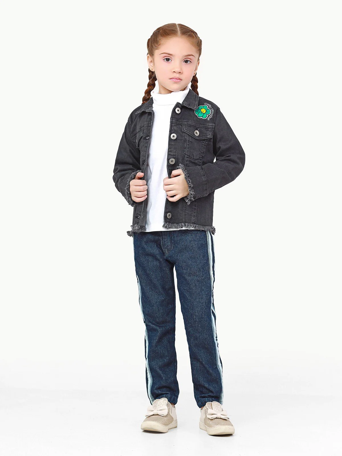 Girl's Dark Grey Jacket - EGTJD22-004 - Image 2