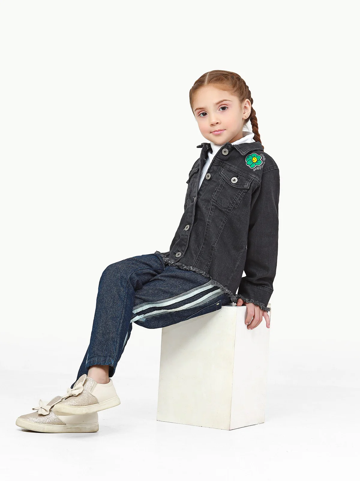 Girl's Dark Grey Jacket - EGTJD22-004 - Image 4