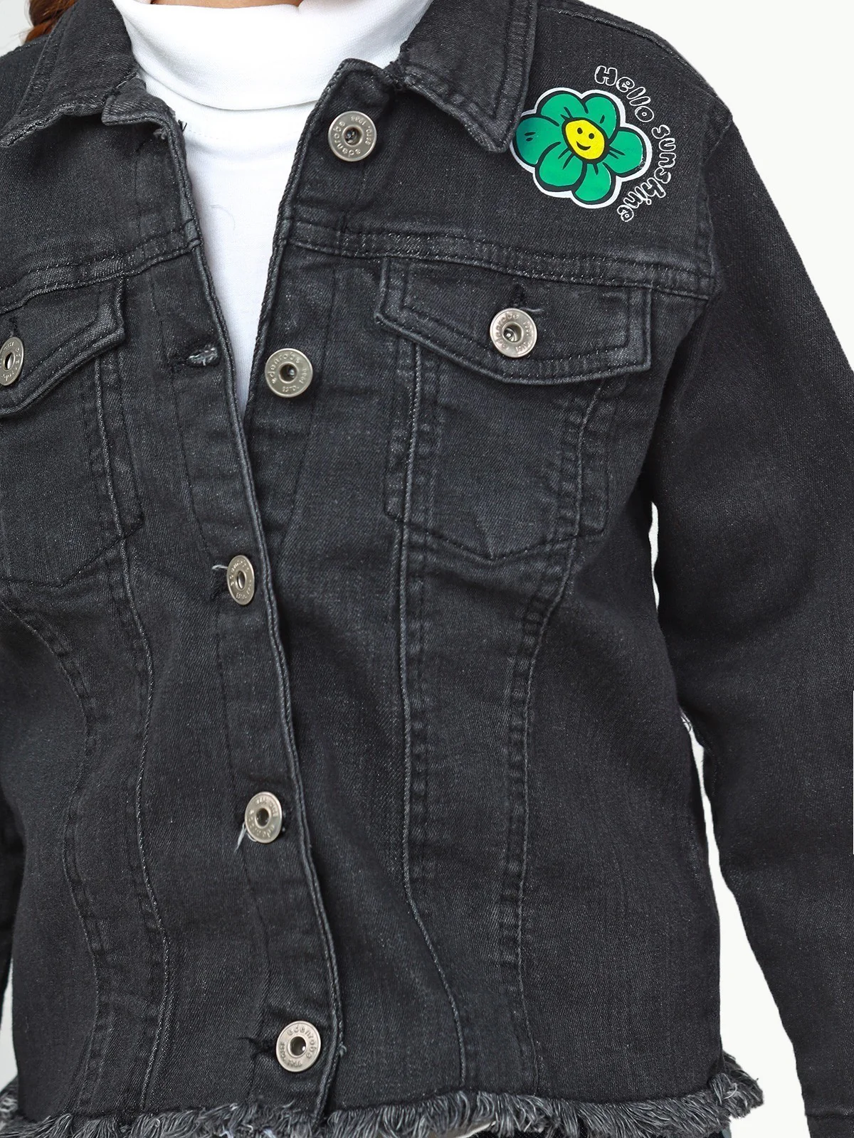 Girl's Dark Grey Jacket - EGTJD22-004 - Image 5
