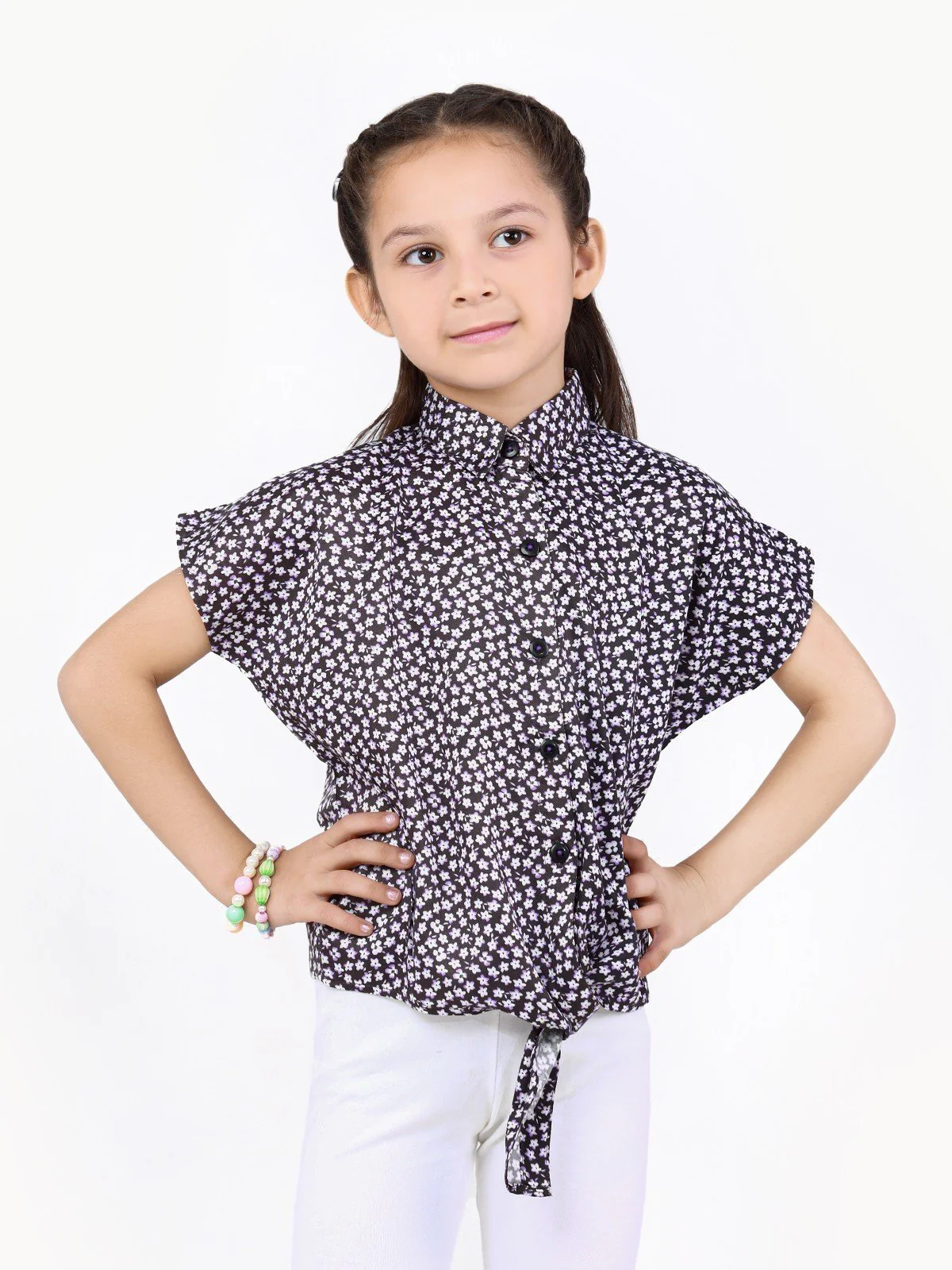 Girl's Dark Plum Top - EGTW22-030 - Image 4