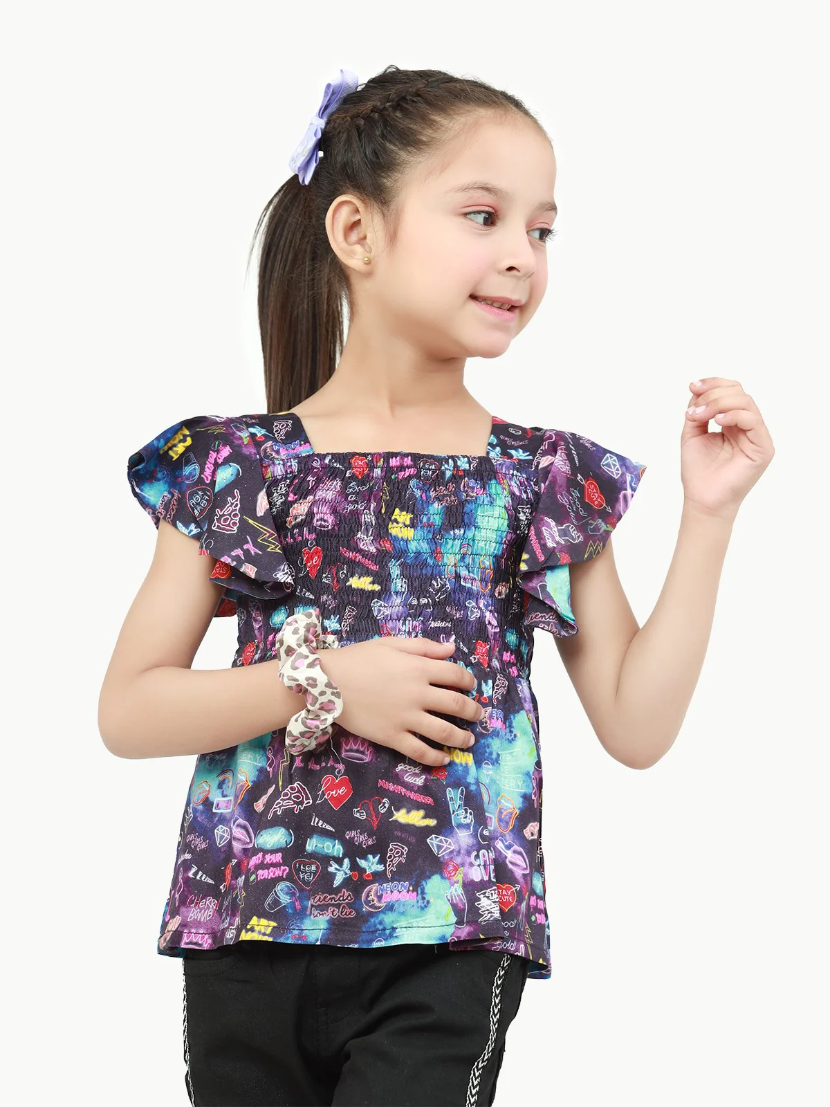 Girl's Dark Purple Top - EGTW22-019 - Image 2