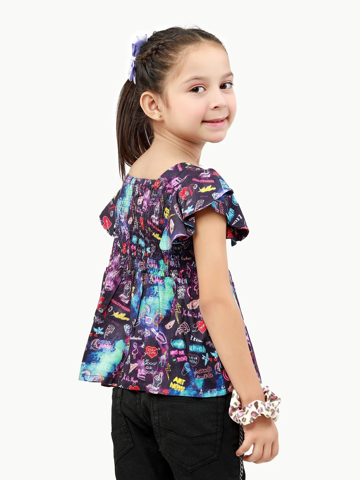 Girl's Dark Purple Top - EGTW22-019 - Image 3