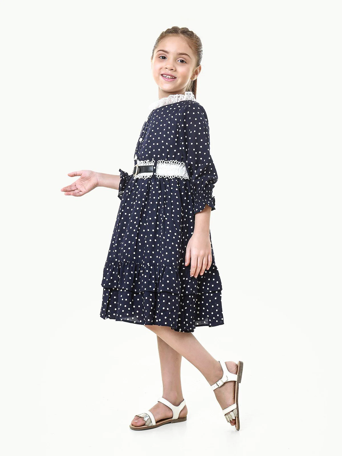 Girl's Deep Blue Frock - EGTFW23W-200034 - Image 3