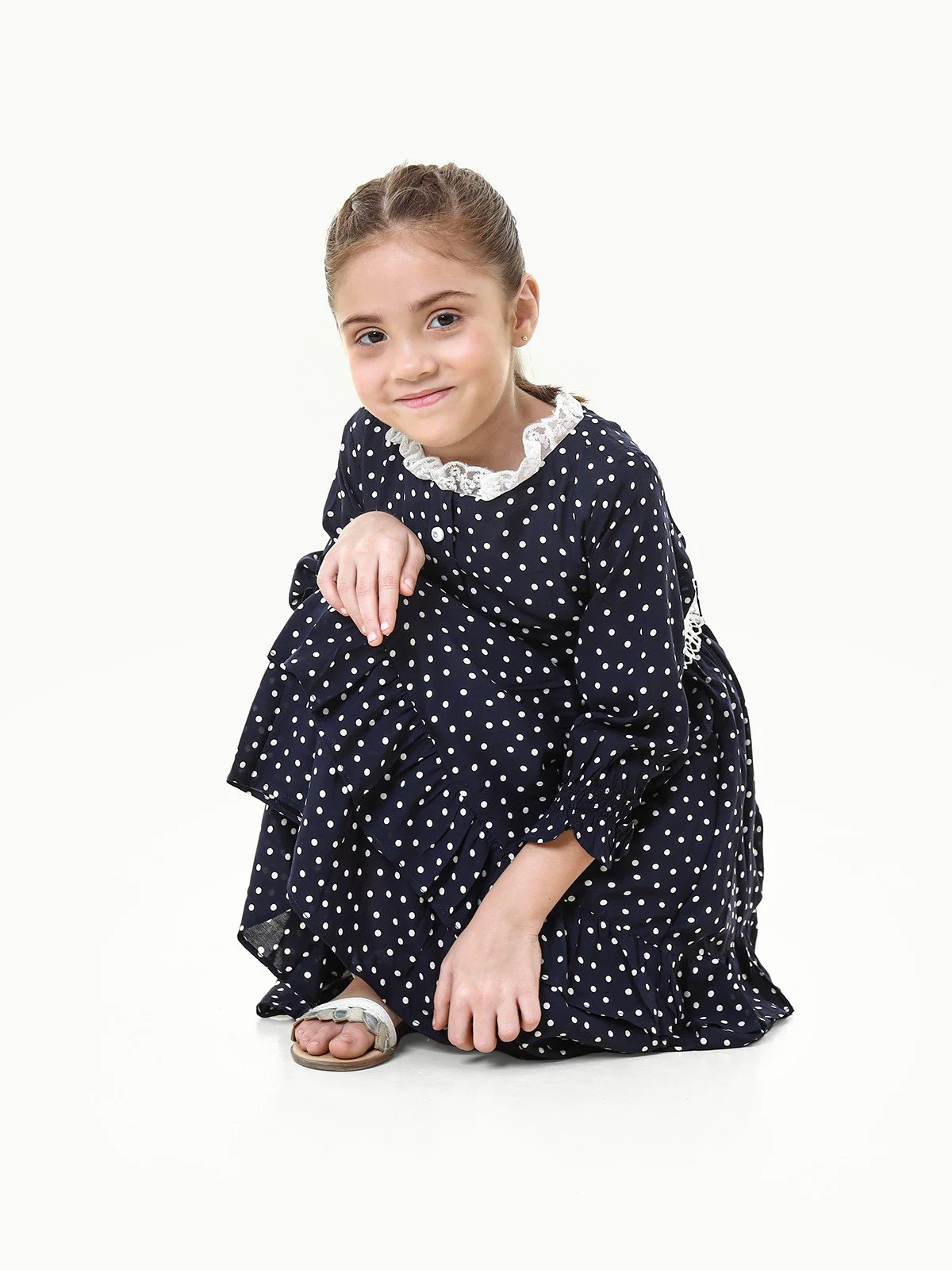 Girl's Deep Blue Frock - EGTFW23W-200034 - Image 4