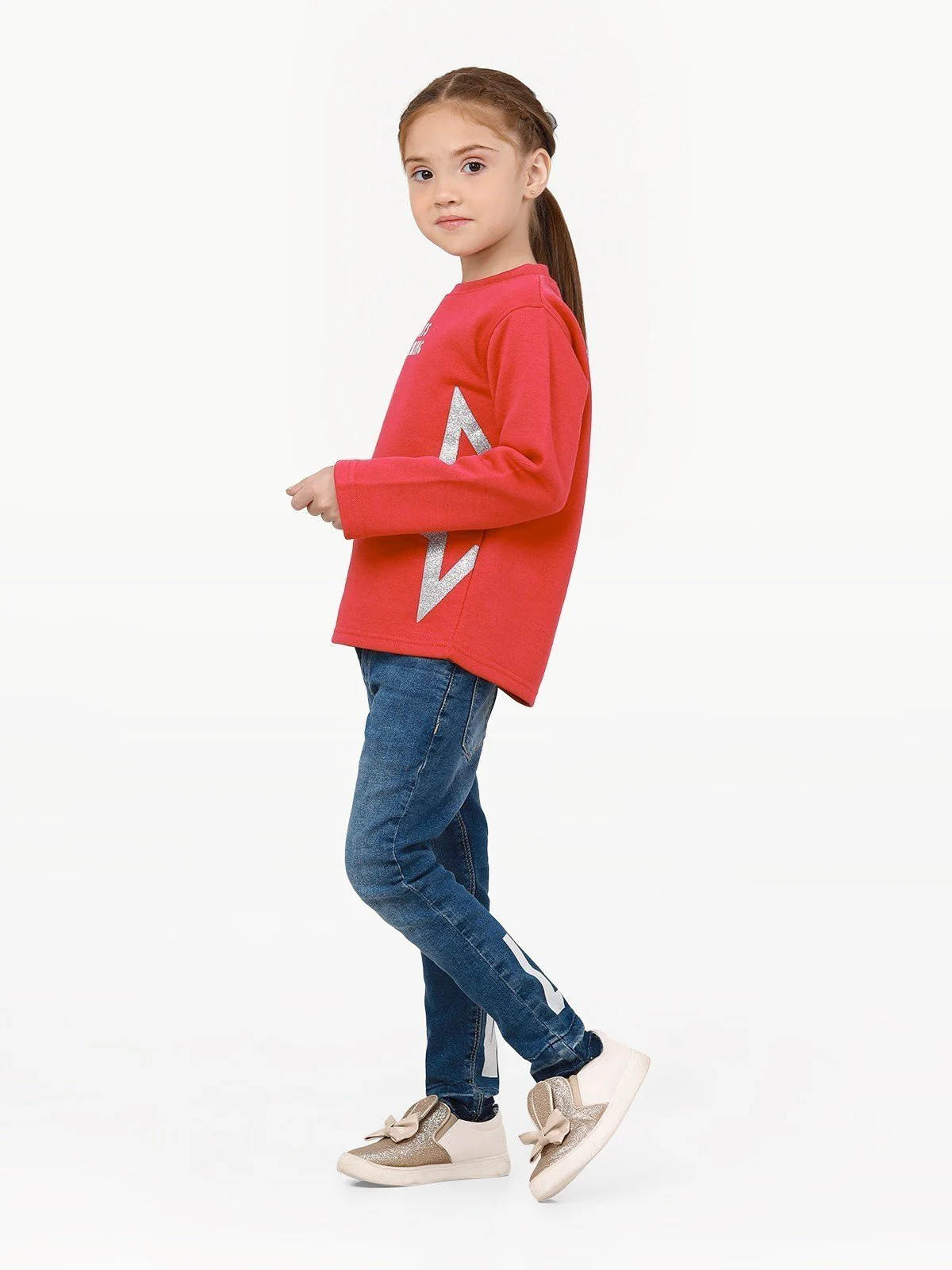 Girl's Deep Pink Sweatshirt - EGTSS22-012 - Image 3