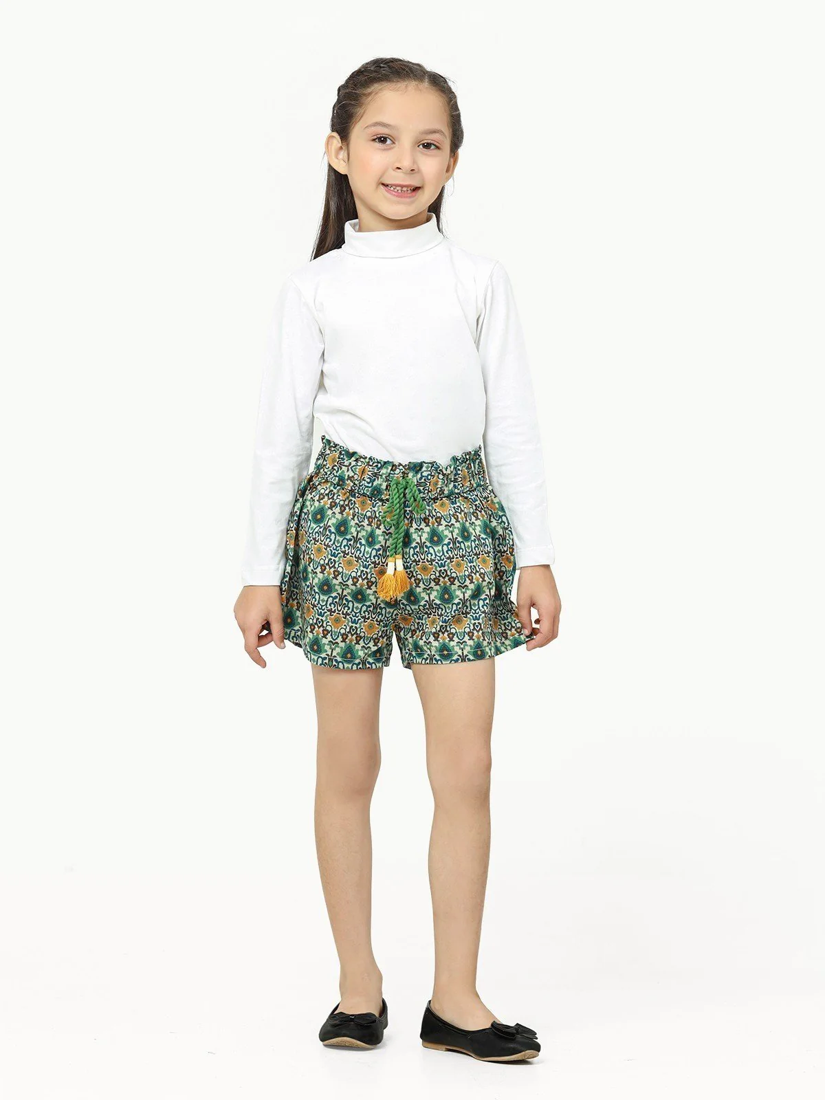 Girl's Green Shorts - EGBS22-019 - Image 2