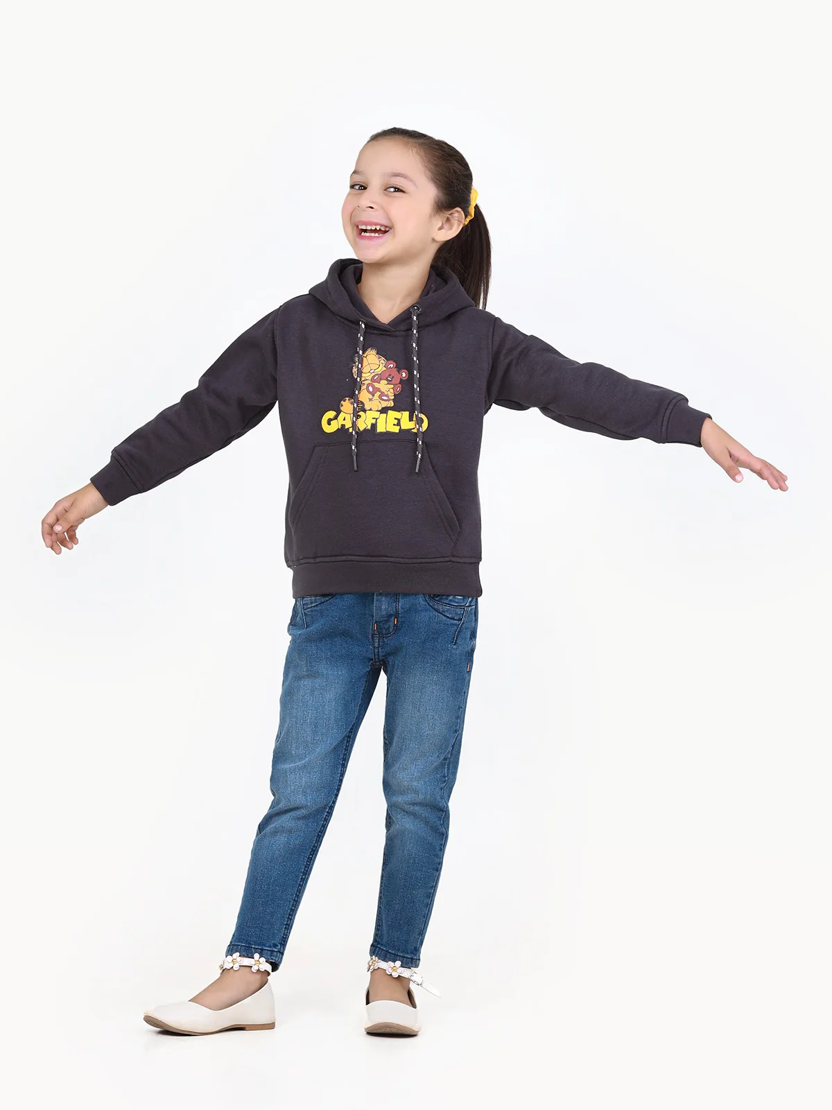 Girl's Grey Hoodie - EGTH22-003 - Image 2