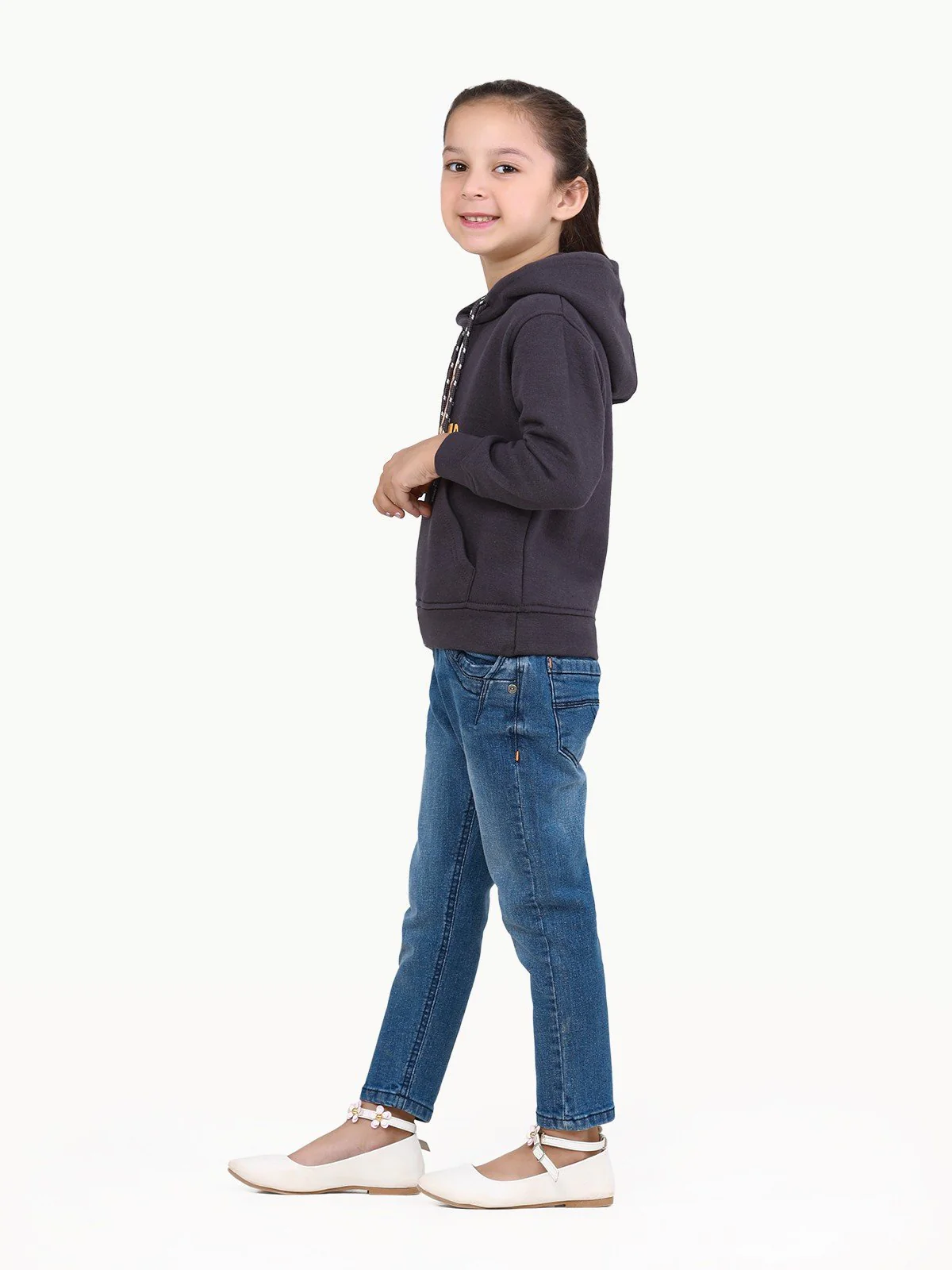 Girl's Grey Hoodie - EGTH22-003 - Image 3