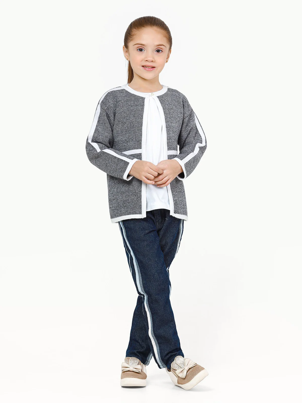 Girl's Grey Sweater - EGTSWT22-012 - Image 2