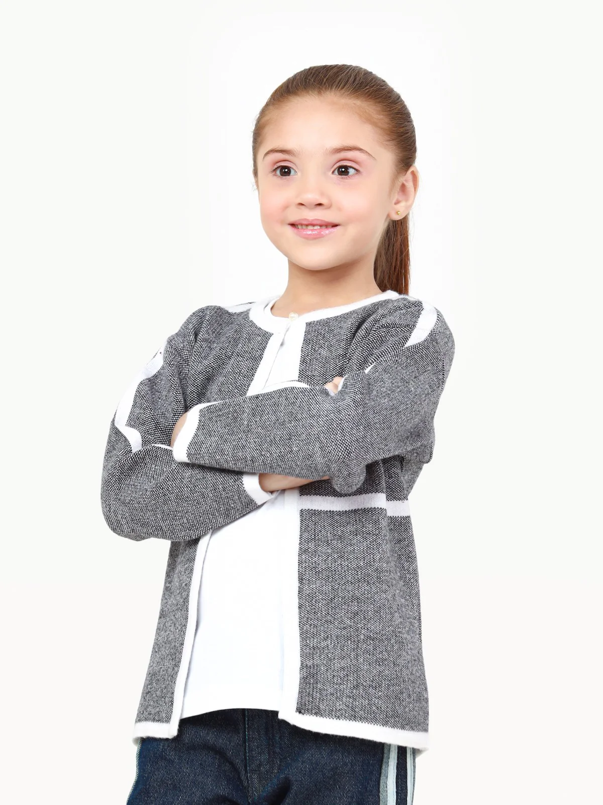 Girl's Grey Sweater - EGTSWT22-012 - Image 3