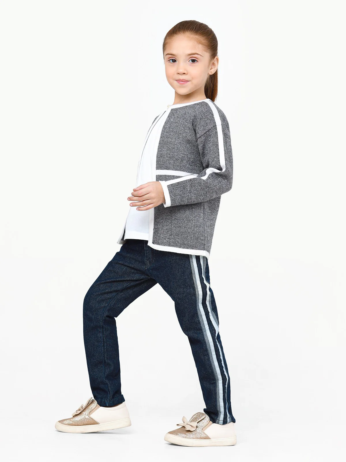 Girl's Grey Sweater - EGTSWT22-012 - Image 4