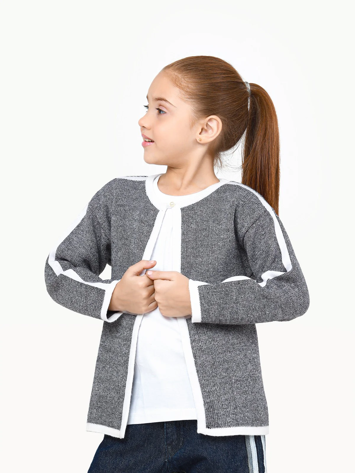 Girl's Grey Sweater - EGTSWT22-012 - Image 5