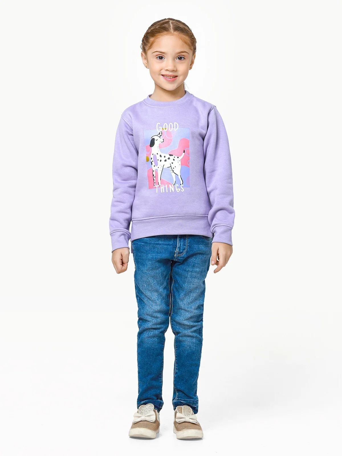Girl's Lavender Sweatshirt - EGTSS22-007 - Image 2
