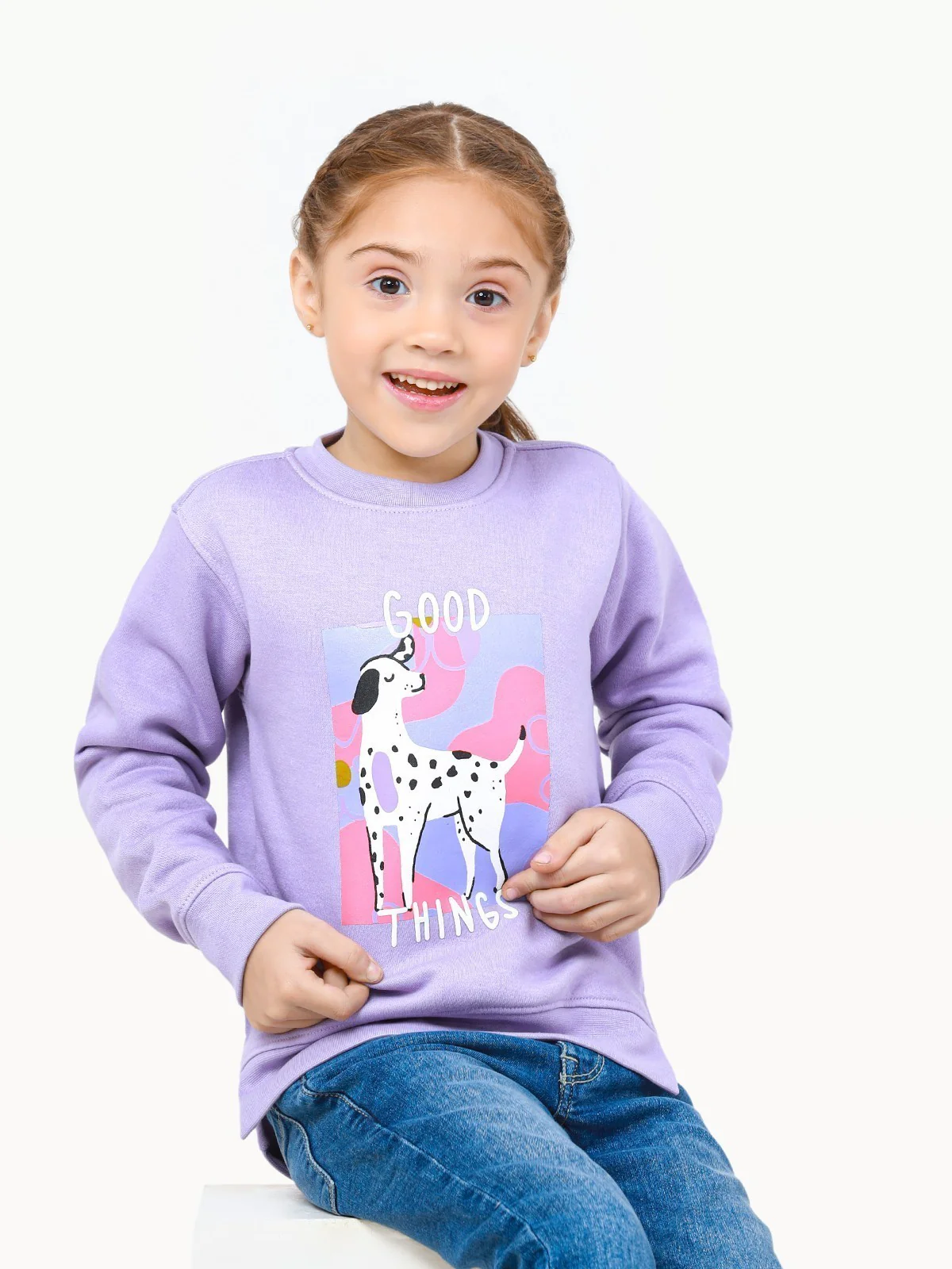 Girl's Lavender Sweatshirt - EGTSS22-007 - Image 3