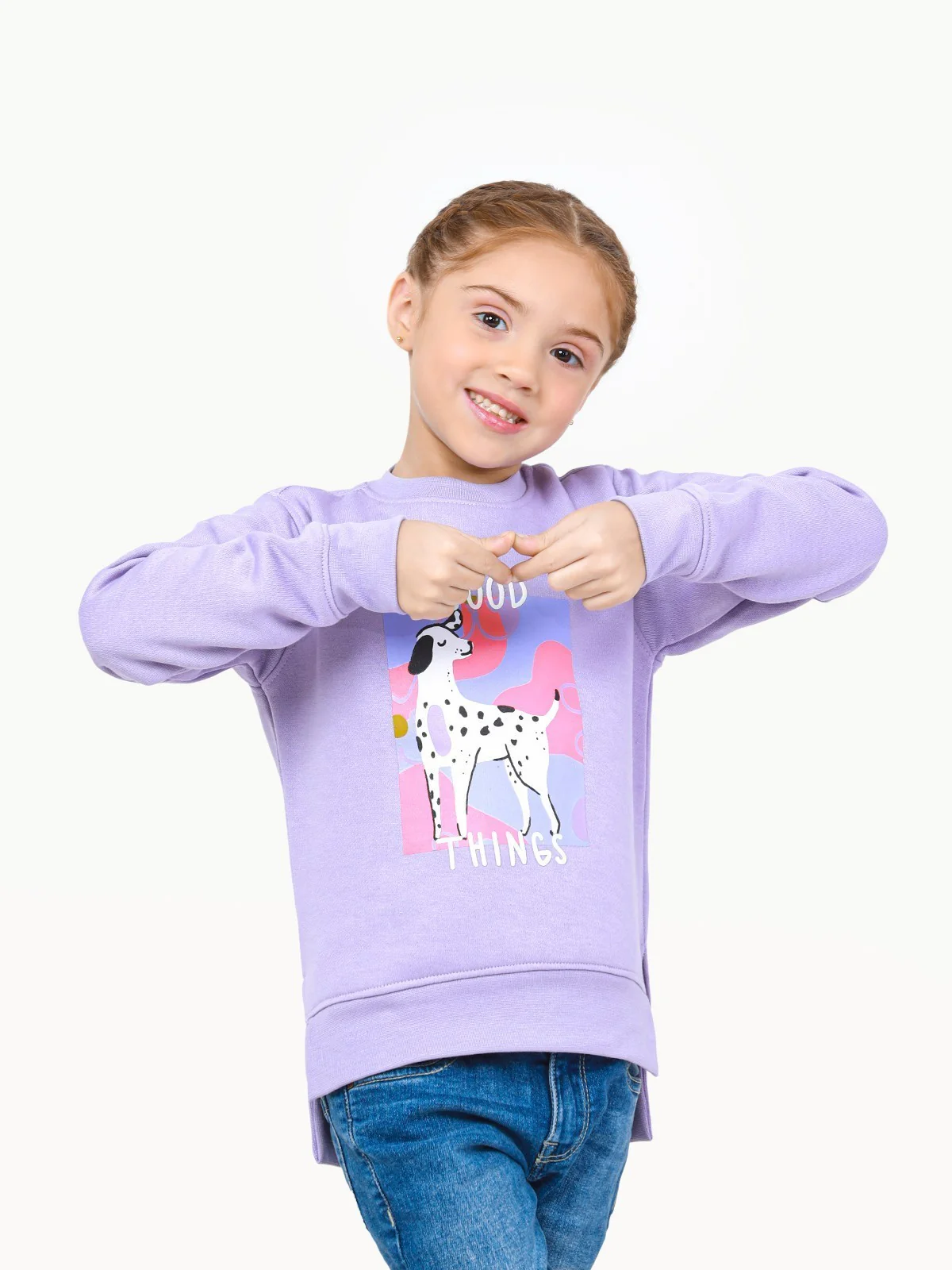 Girl's Lavender Sweatshirt - EGTSS22-007 - Image 4