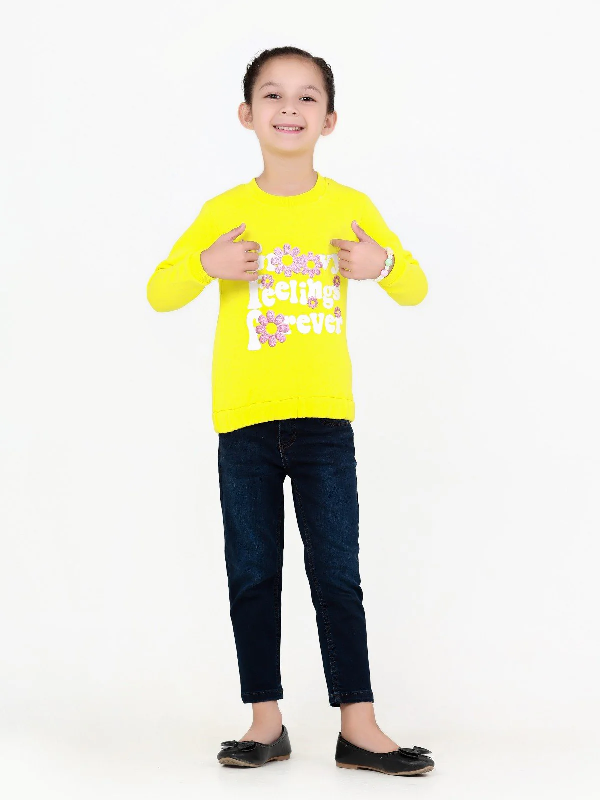 Girl's Lemon Sweatshirt - EGTSS22-002 - Image 2