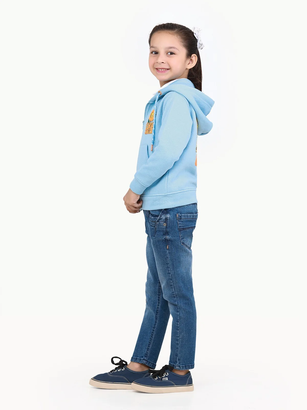 Girl's Light Blue Hoodie - EGTH22-007 - Image 3