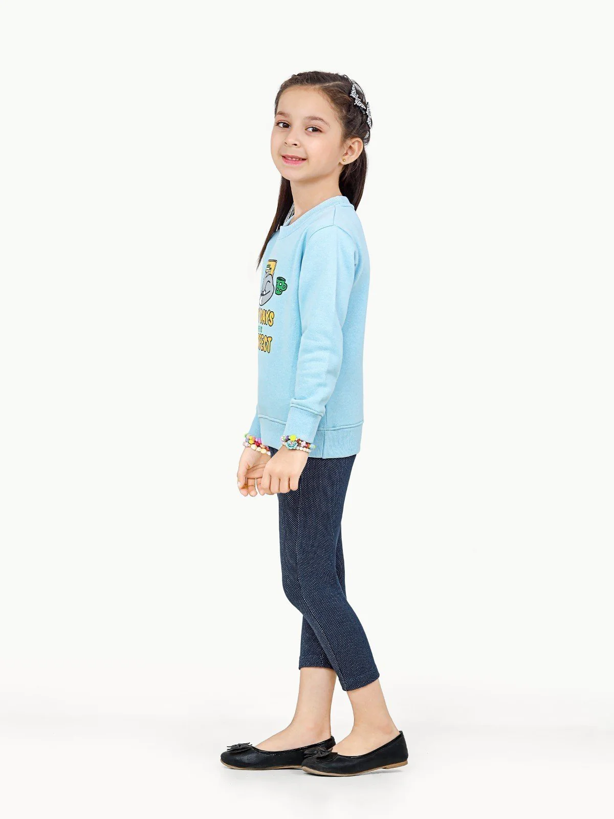 Girl's Light Blue Sweatshirt - EGTSS22-008 - Image 2