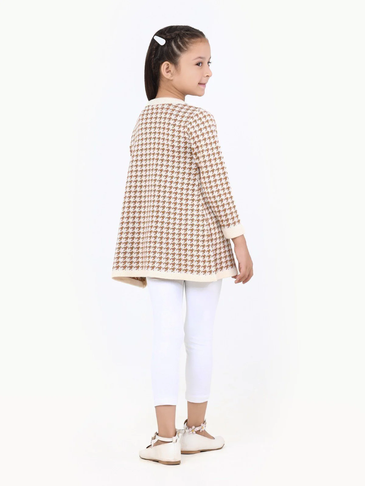 Girl's Light Brown Sweater Frock - EGTSF22-001 - Image 6