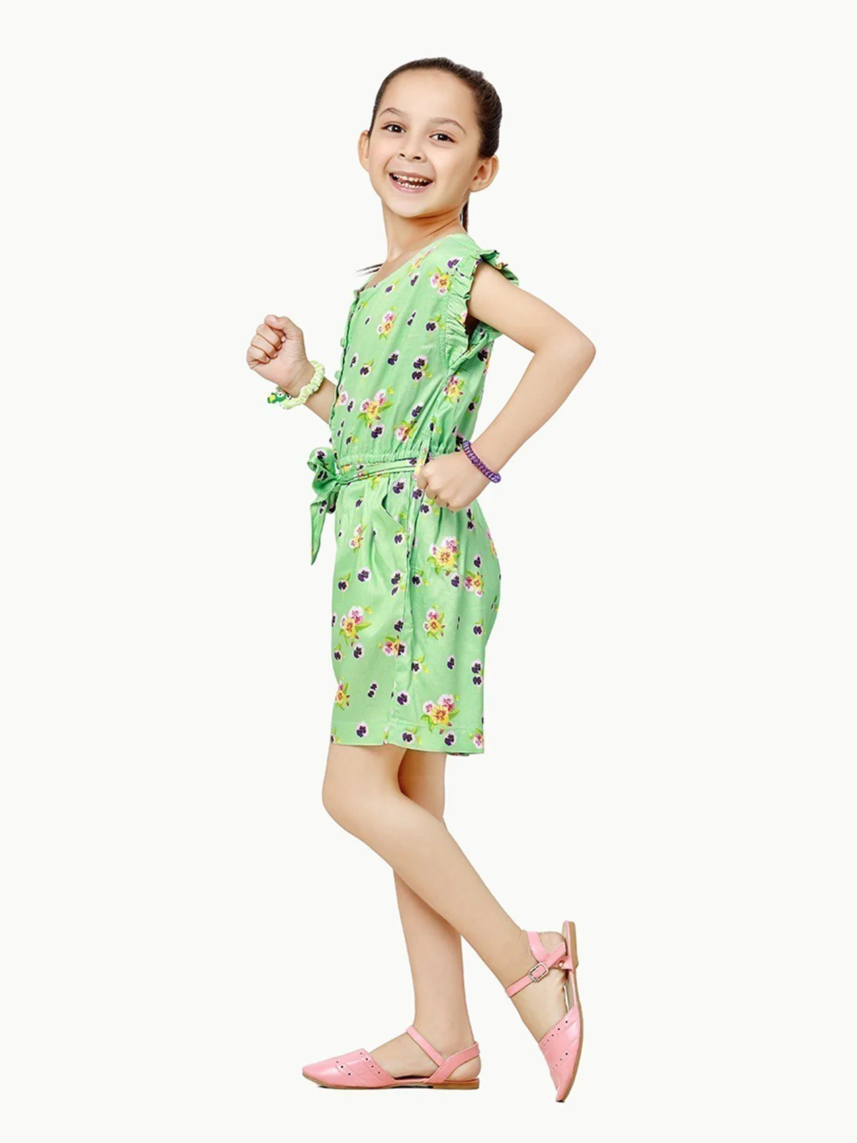 Girl's Light Green Jumpsuit - EGTJSW22-001 - Image 3