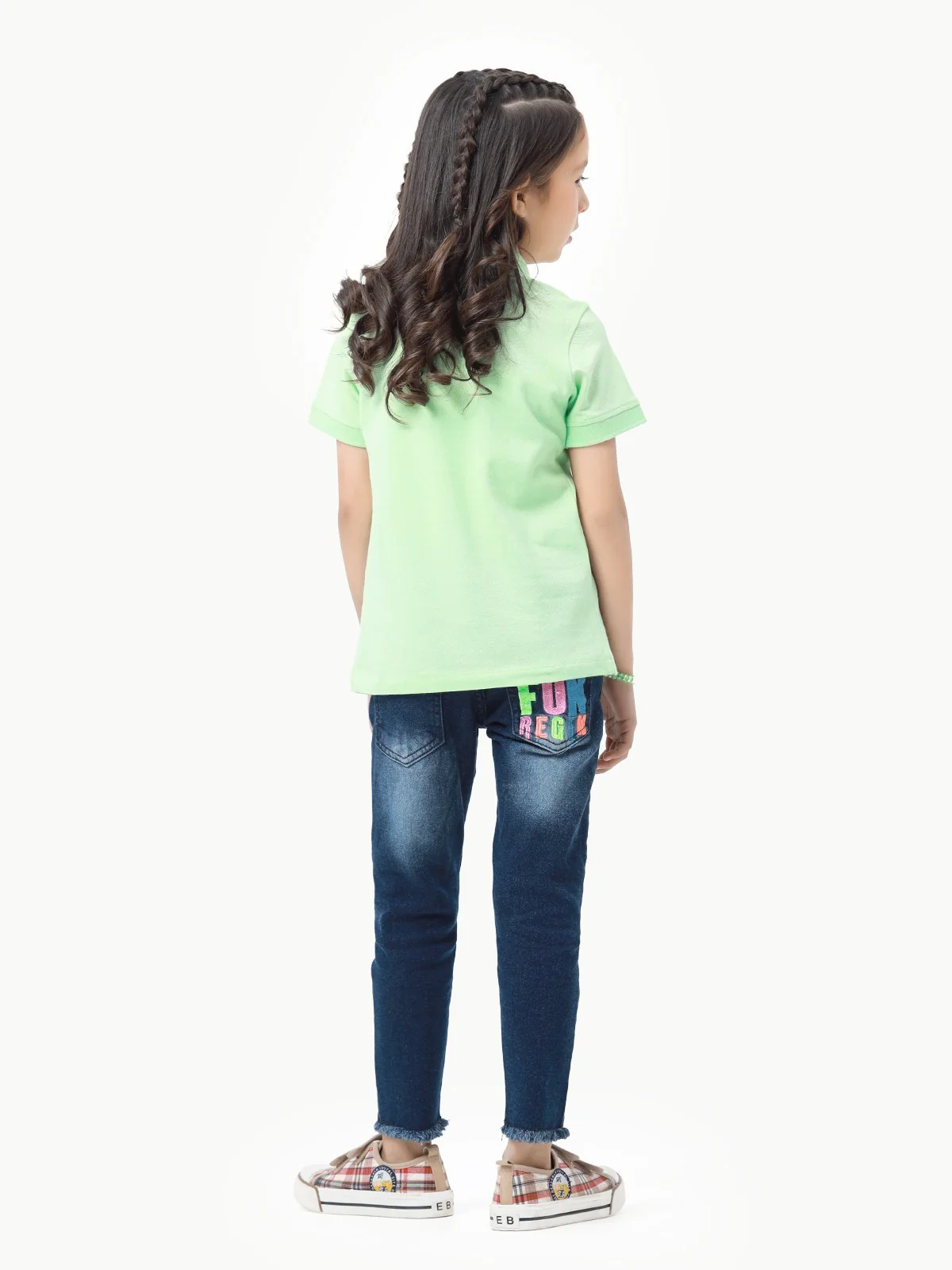 Girl's Light Green Polo Shirt - EGTPS23-003 - Image 4