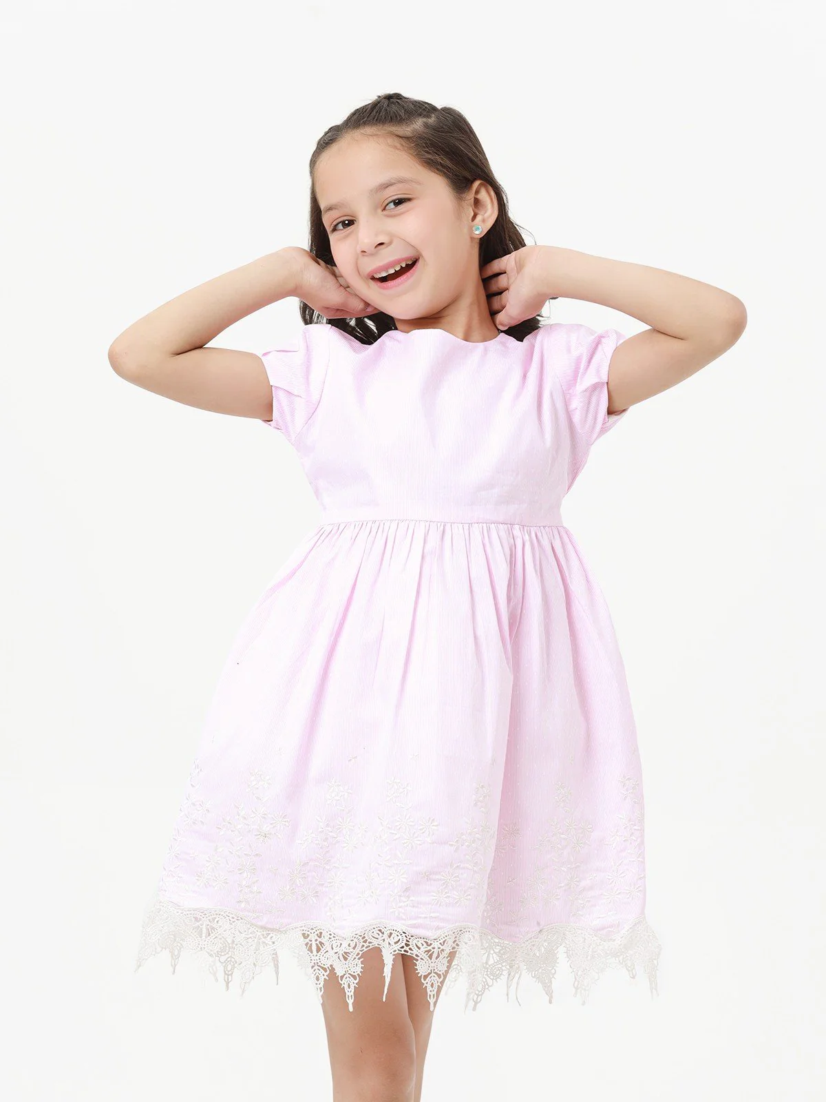 Girl's Light Pink Frock - EGTF23S-200039 - Image 2
