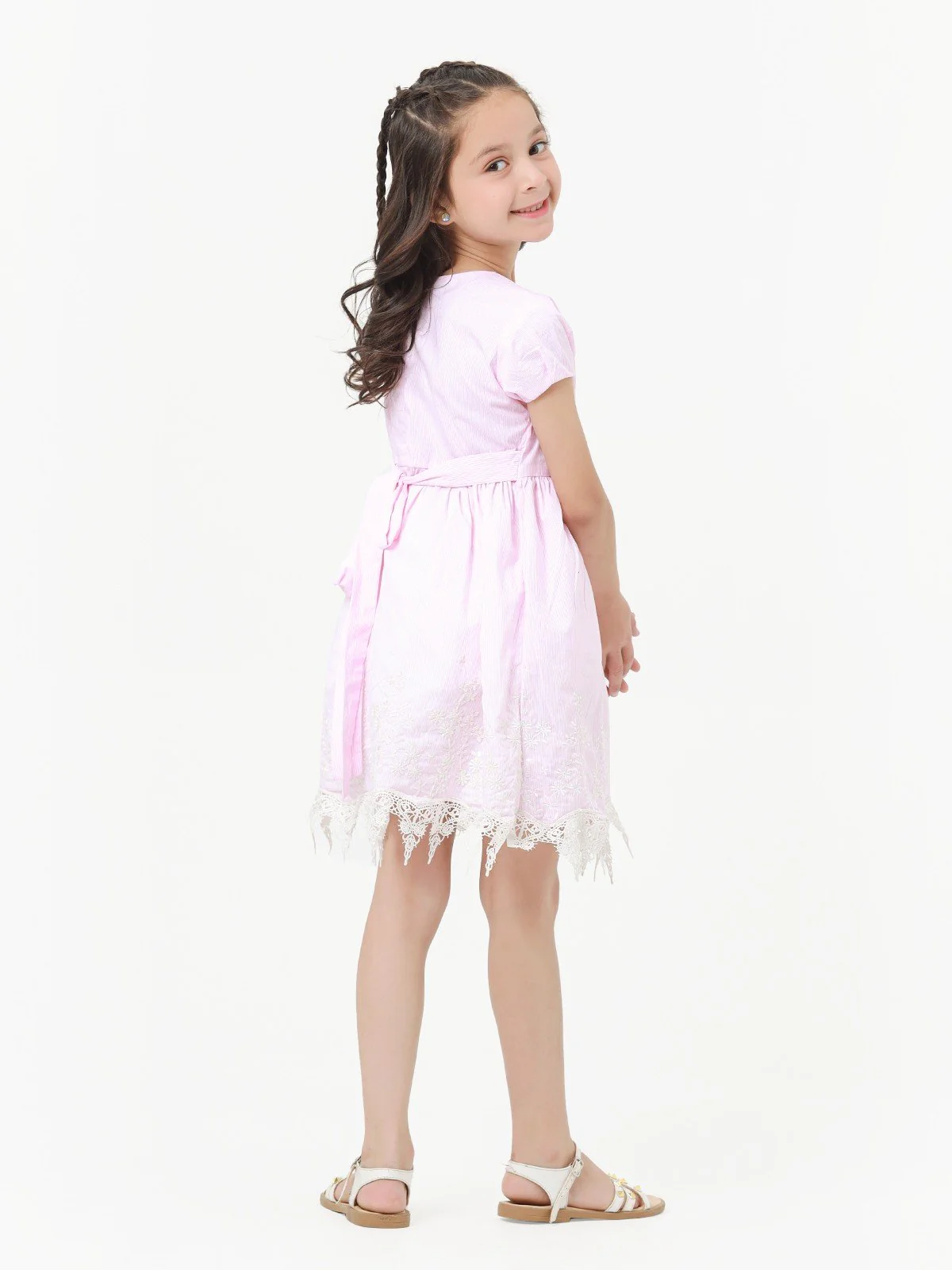 Girl's Light Pink Frock - EGTF23S-200039 - Image 4