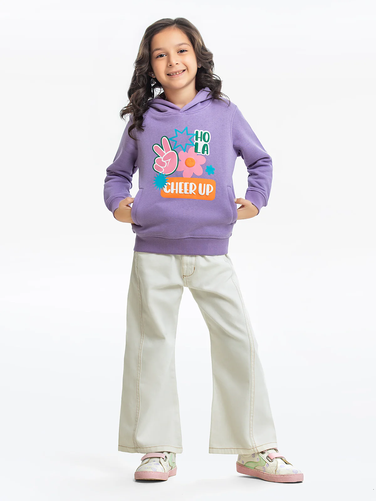 Girl's Light Purple Hoodie - EGTH23-004 - Image 2