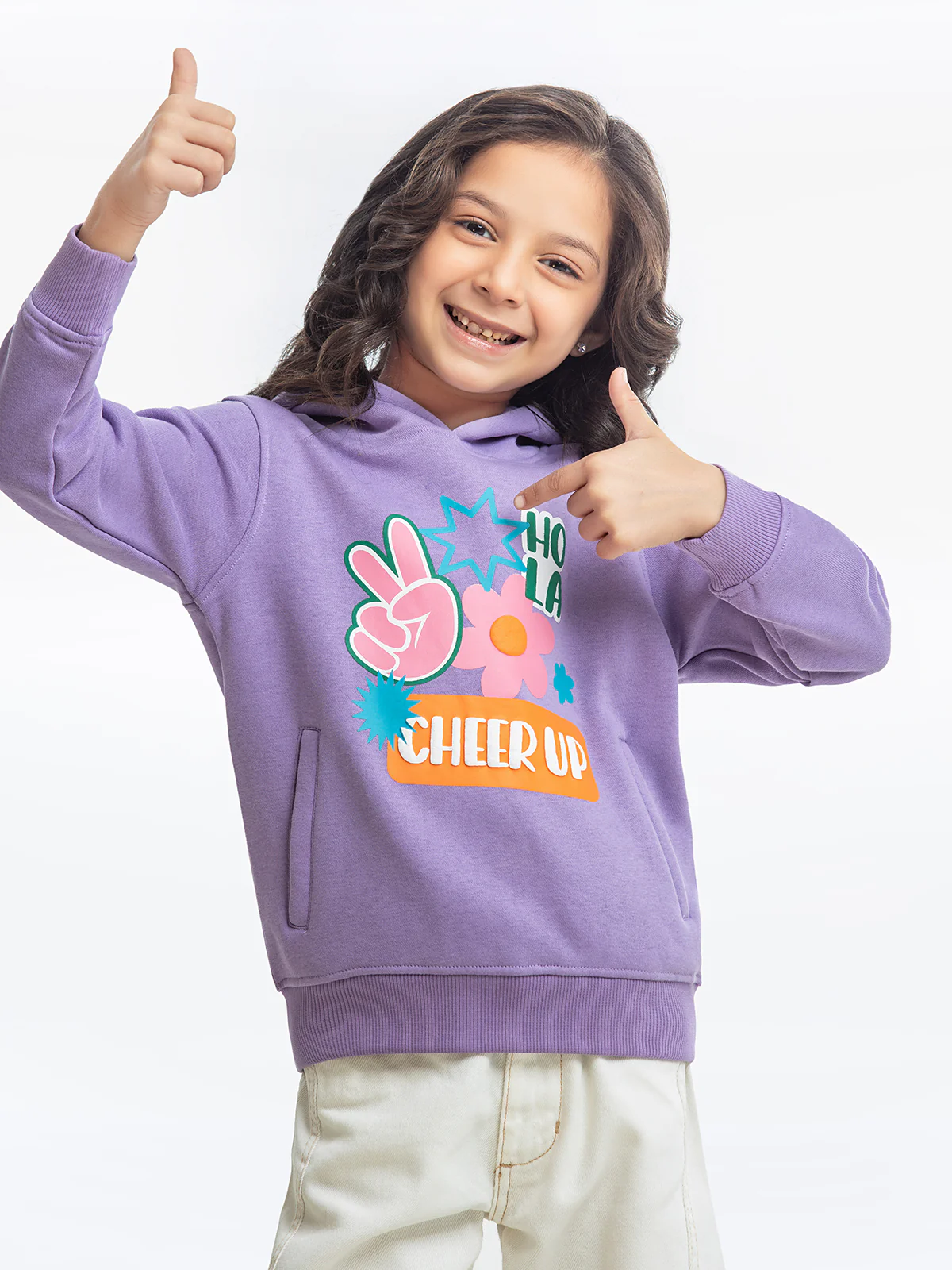 Girl's Light Purple Hoodie - EGTH23-004 - Image 4
