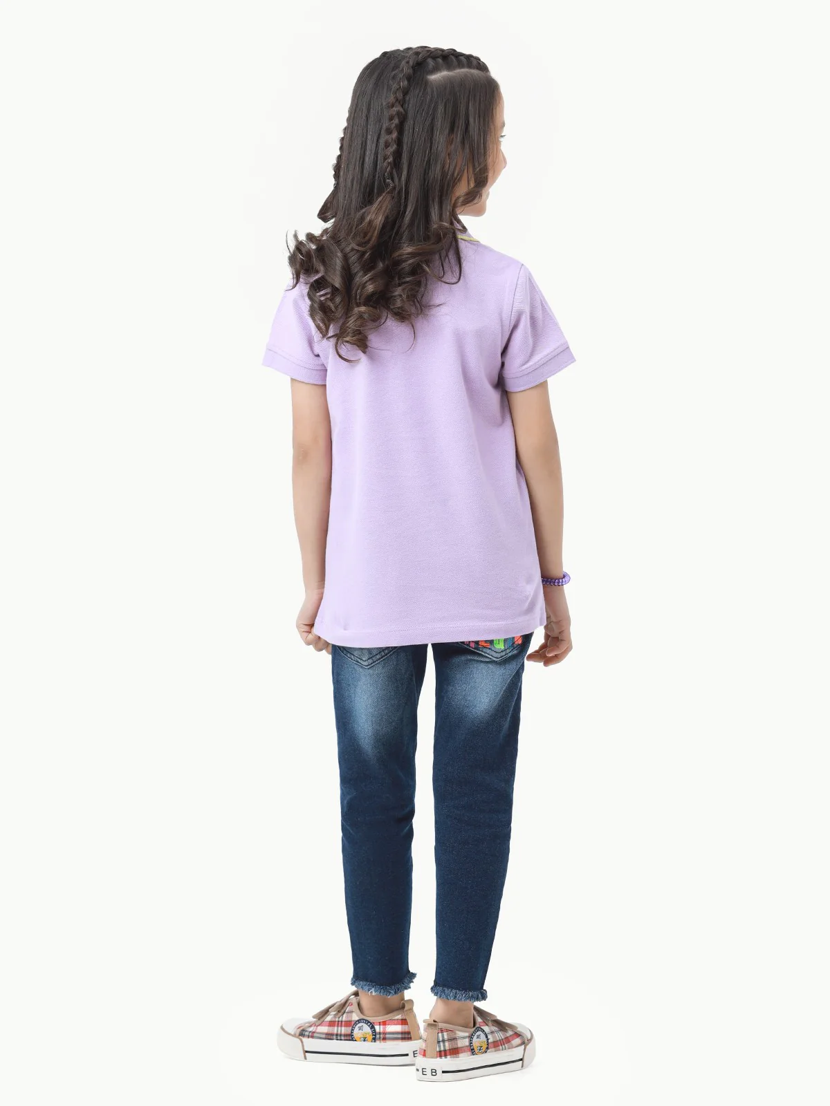 Girl's Light Purple Polo Shirt - EGTPS23-005 - Image 4