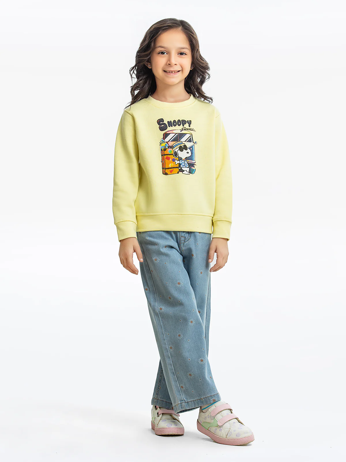 Girl's Light Yellow Sweatshirt - EGTSS23-008 - Image 2