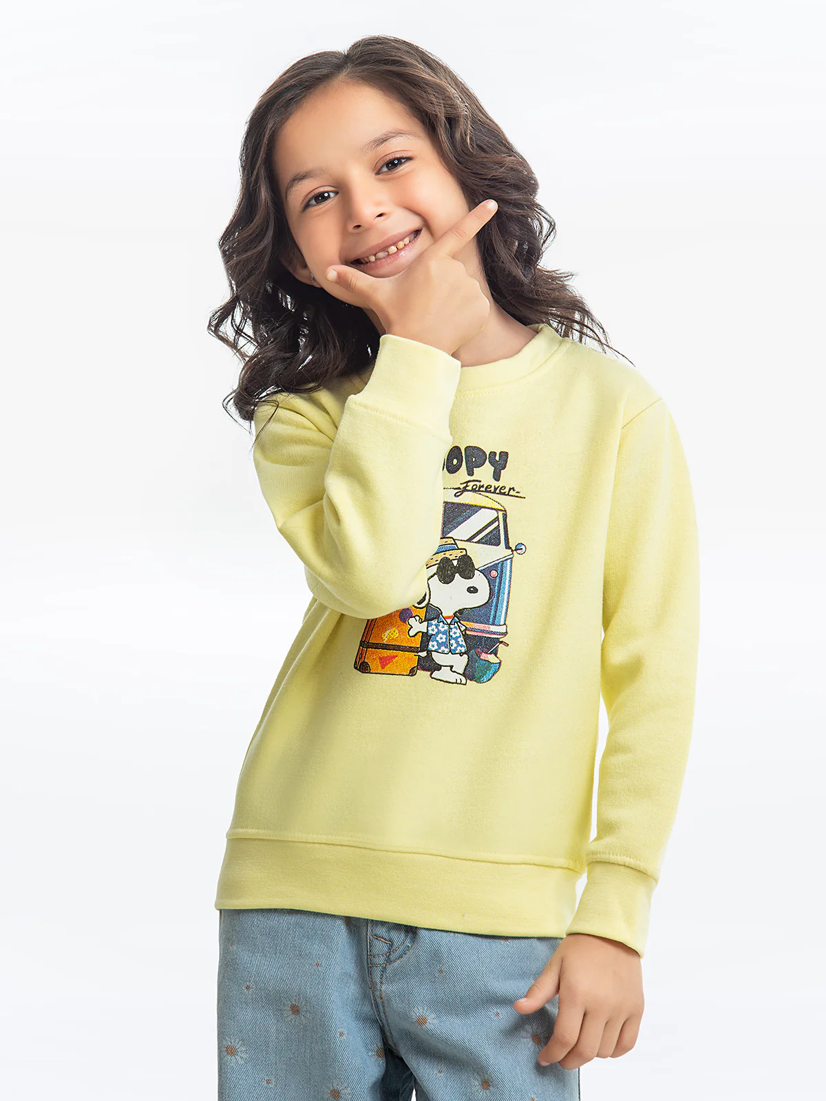 Girl's Light Yellow Sweatshirt - EGTSS23-008 - Image 3