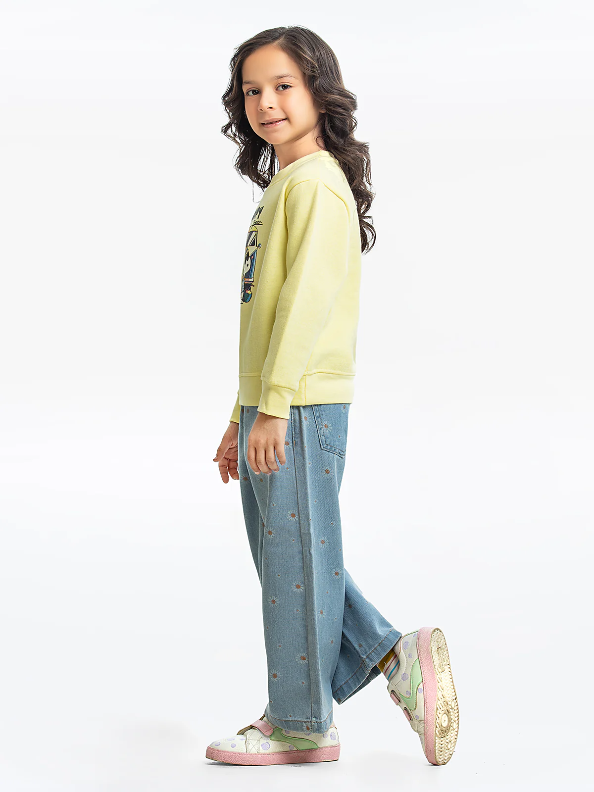 Girl's Light Yellow Sweatshirt - EGTSS23-008 - Image 4