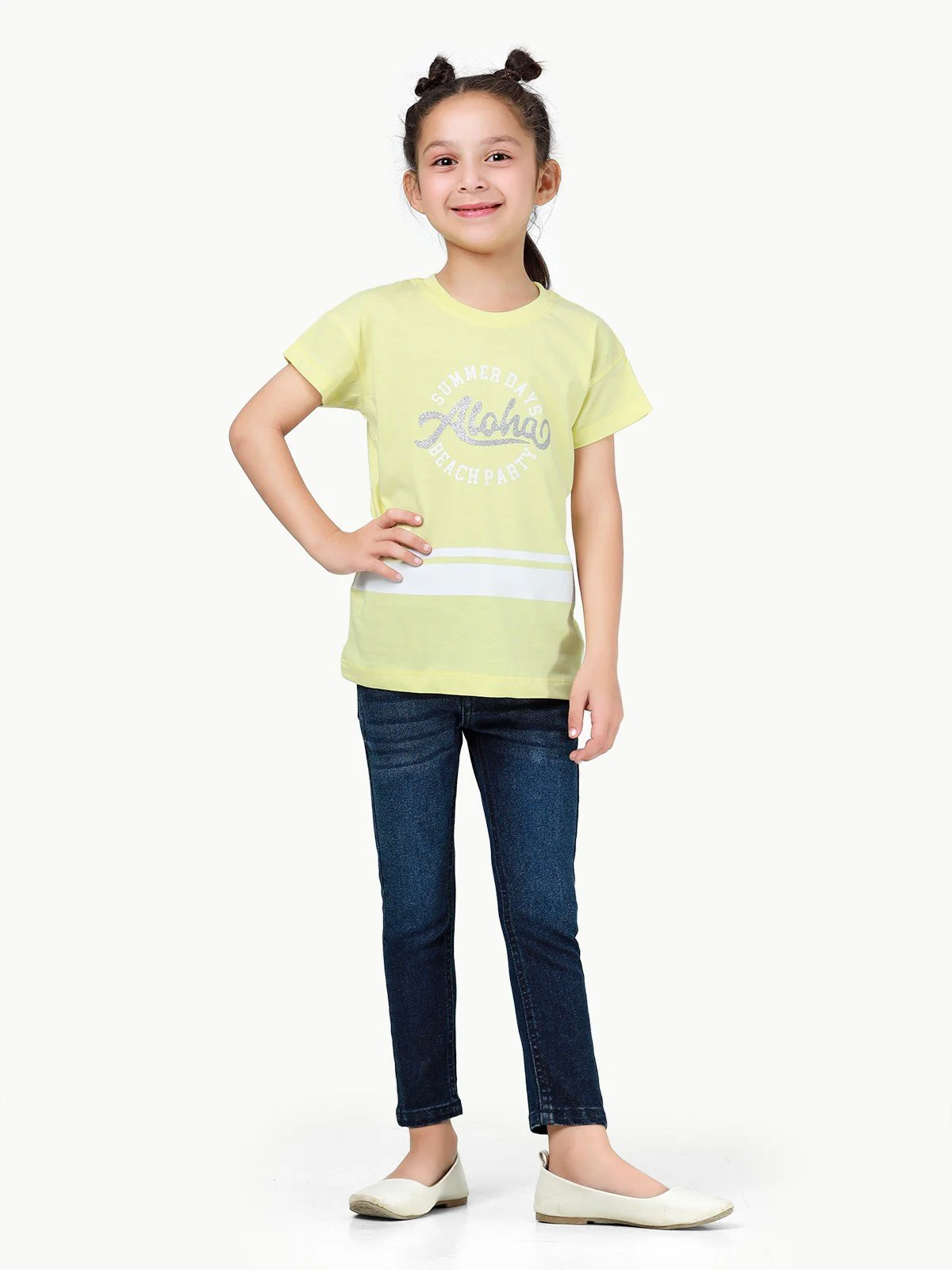 Girl's Light Yellow Top - EGTK23-007
