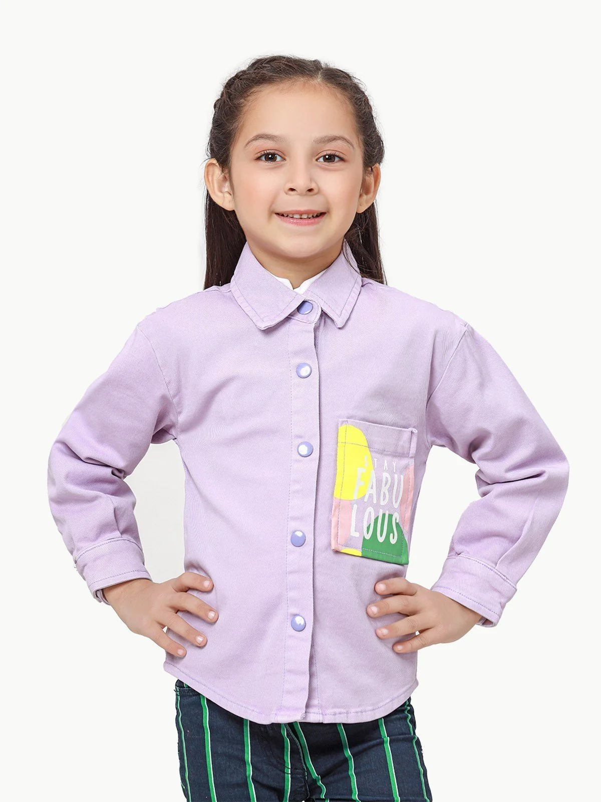 Girl's Lilac Jacket - EGTJD22-003