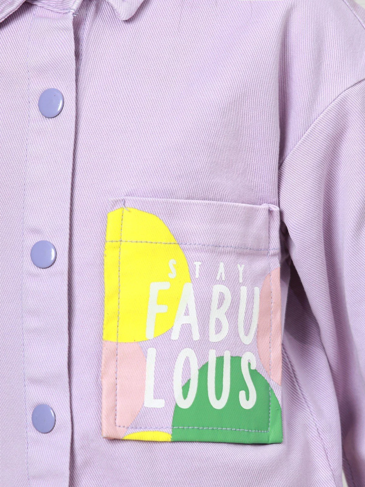 Girl's Lilac Jacket - EGTJD22-003 - Image 4